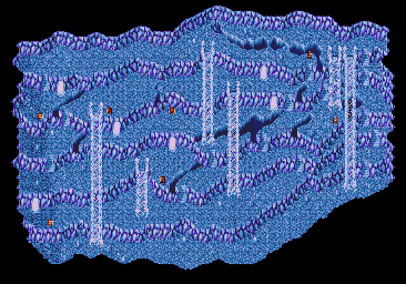 Thumbnail for a map of Snow Cave Hole 1 for the Genesis game Lunar: Eternal Blue.