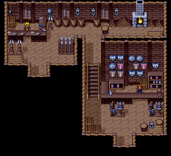 Thumbnail for a map of Zulan Village Zulan Bazaar for the Genesis game Lunar: Eternal Blue.