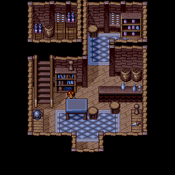 Thumbnail for a map of Zulan Village Zulan Mayor 1F for the Genesis game Lunar: Eternal Blue.