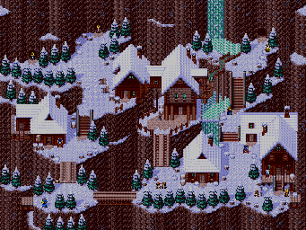 Thumbnail for a map of Zulan Village - Zulan Village for the Genesis game Lunar: Eternal Blue.