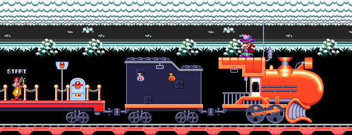 Thumbnail for a map of Stage 2: Magical Town 7 for the Genesis game McDonald's Treasureland Adventure.