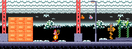 Thumbnail for a map of Stage 2: Magical Town 8 for the Genesis game McDonald's Treasureland Adventure.