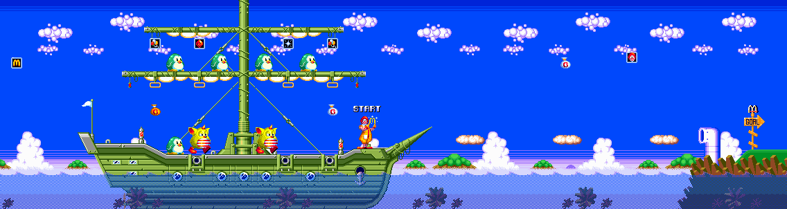 Thumbnail for a map of Stage 3: Magical Sea 2 for the Genesis game McDonald's Treasureland Adventure.