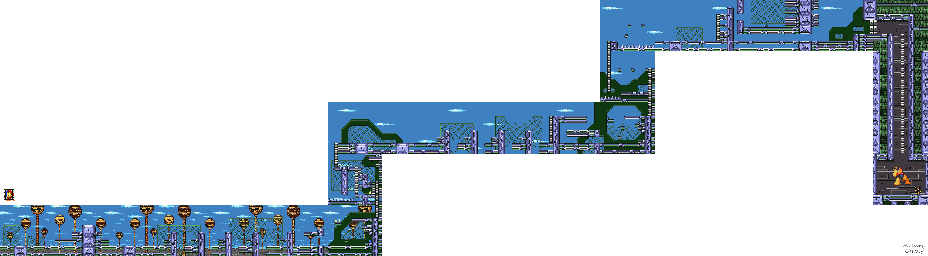 Thumbnail for a map of Mega Man Bomb Man for the Genesis game Mega Man: The Wily Wars.