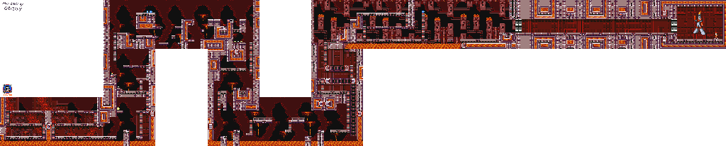 Thumbnail for a map of Mega Man Fire Man for the Genesis game Mega Man: The Wily Wars.