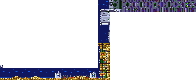 Thumbnail for a map of Mega Man II Skull Castle - Level 1 for the Genesis game Mega Man: The Wily Wars.