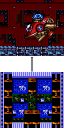 Thumbnail for a map of Mega Man II Skull Castle - Level 5 for the Genesis game Mega Man: The Wily Wars.