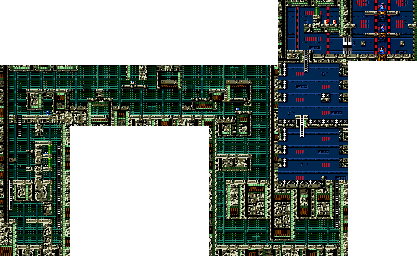 Thumbnail for a map of Mega Man III Wily's Castle - Level 3 for the Genesis game Mega Man: The Wily Wars.