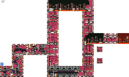 Thumbnail for a map of Wily Tower - Level 1 for the Genesis game Mega Man: The Wily Wars.