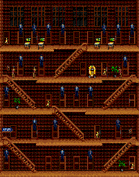 Thumbnail for a map of Round 1: Club 30 Area 2 for the Genesis game Michael Jackson's Moonwalker.