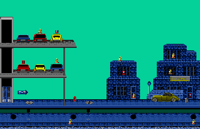 Thumbnail for a map of Round 2: Street Area 3 for the Genesis game Michael Jackson's Moonwalker.