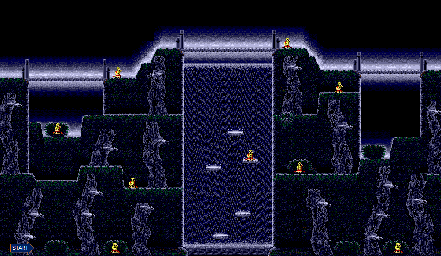 Thumbnail for a map of Round 3: Woods Area 3 for the Genesis game Michael Jackson's Moonwalker.