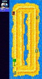 Thumbnail for a map of Banked Oval for the Genesis game Micro Machines 2: Turbo Tournament.