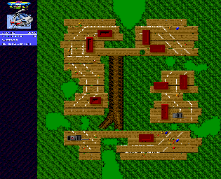 Thumbnail for a map of Bricks N Trees for the Genesis game Micro Machines 2: Turbo Tournament.