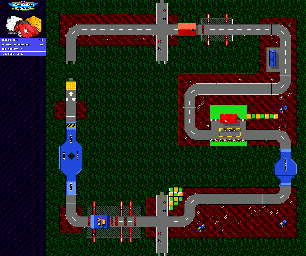 Thumbnail for a map of Crossing Chaos for the Genesis game Micro Machines 2: Turbo Tournament.