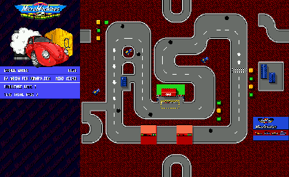 Thumbnail for a map of Garage Games for the Genesis game Micro Machines 2: Turbo Tournament.