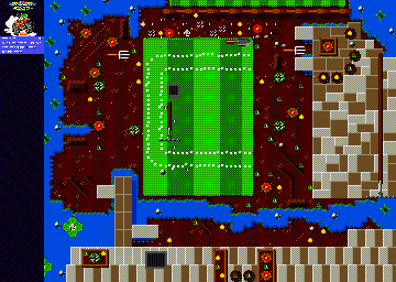 Thumbnail for a map of Garden Jumps for the Genesis game Micro Machines 2: Turbo Tournament.