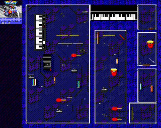 Thumbnail for a map of Piano Panic for the Genesis game Micro Machines 2: Turbo Tournament.