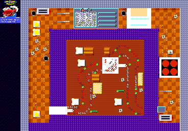 Thumbnail for a map of Plate Hop for the Genesis game Micro Machines 2: Turbo Tournament.
