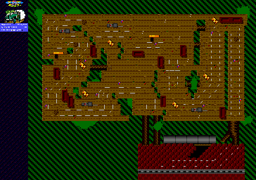 Thumbnail for a map of Raining Champ for the Genesis game Micro Machines 2: Turbo Tournament.