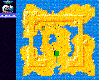 Thumbnail for a map of Sand Castles for the Genesis game Micro Machines 2: Turbo Tournament.