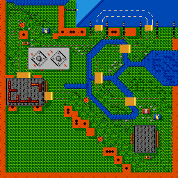 Thumbnail for a map of Tent Tussle for the Genesis game Micro Machines: Turbo Tournament '96.
