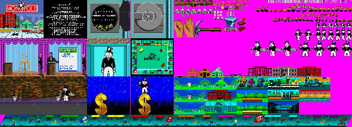Thumbnail for a map of Assets for the Genesis game Monopoly.