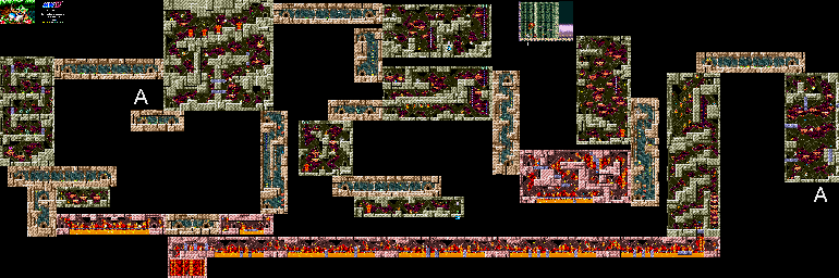 Thumbnail for a map of Handera Volcano for the Genesis game Monster World IV.