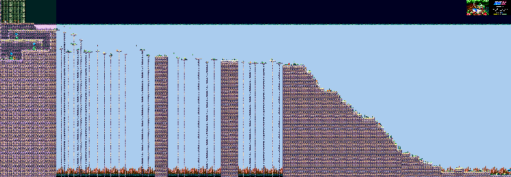 Thumbnail for a map of Handero Volcano Path for the Genesis game Monster World IV.