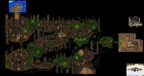 Thumbnail for a map of Pine Forest 1 for the Genesis game Pier Solar And The Great Architects.