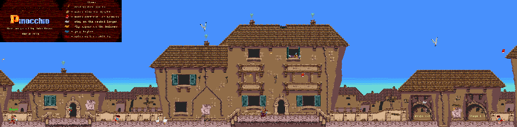 Thumbnail for a map of Level 1: An Actor's Life For Me A for the Genesis game Pinocchio.