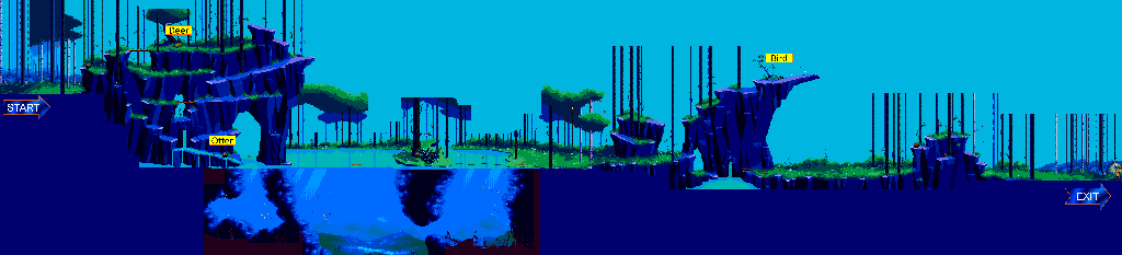 Thumbnail for a map of Level 1 for the Genesis game Pocahontas.