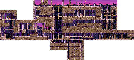 Thumbnail for a map of Level 07 for the Genesis game Prince Of Persia 2.