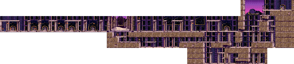 Thumbnail for a map of Level 08 for the Genesis game Prince Of Persia 2.