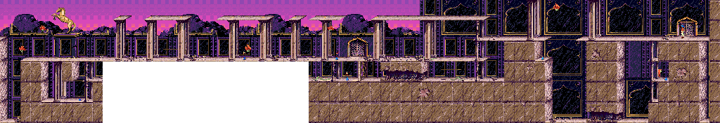 Thumbnail for a map of Level 09 for the Genesis game Prince Of Persia 2.