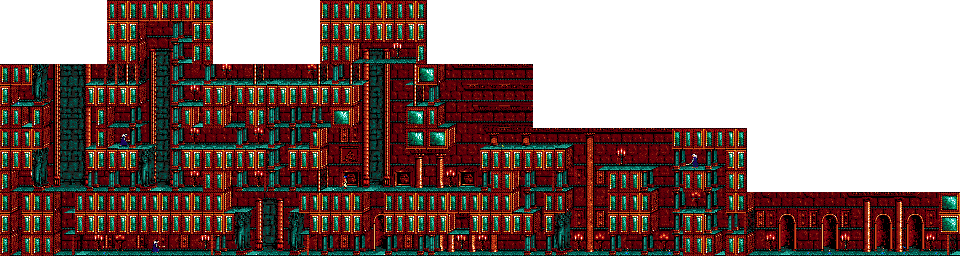 Thumbnail for a map of Level 12 for the Genesis game Prince Of Persia 2.