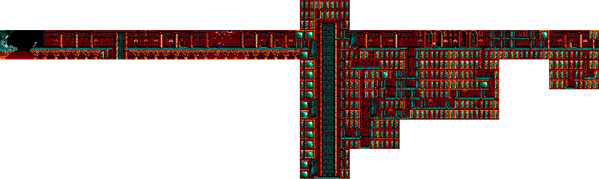 Thumbnail for a map of Level 13 for the Genesis game Prince Of Persia 2.