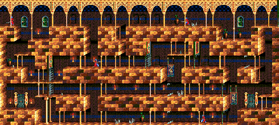 Thumbnail for a map of Level 06 for the Genesis game Prince Of Persia.