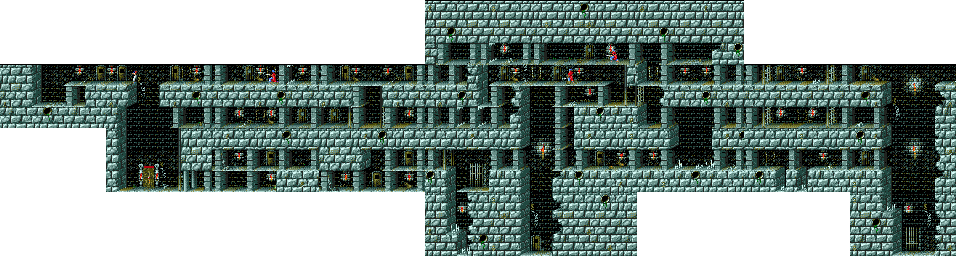 Thumbnail for a map of Level 09 for the Genesis game Prince Of Persia.