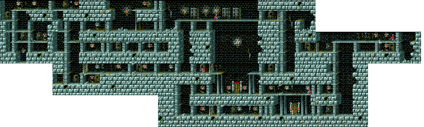 Thumbnail for a map of Level 11 for the Genesis game Prince Of Persia.