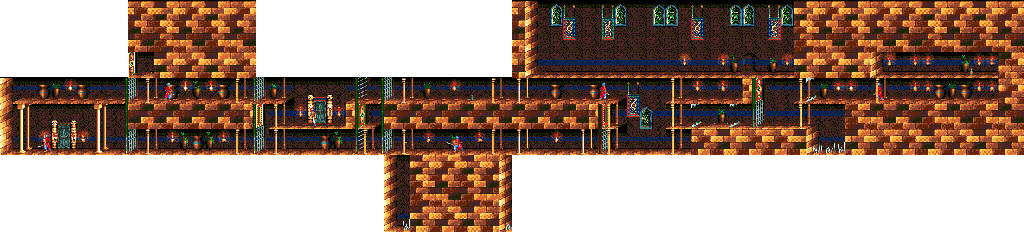 Thumbnail for a map of Level 13 for the Genesis game Prince Of Persia.