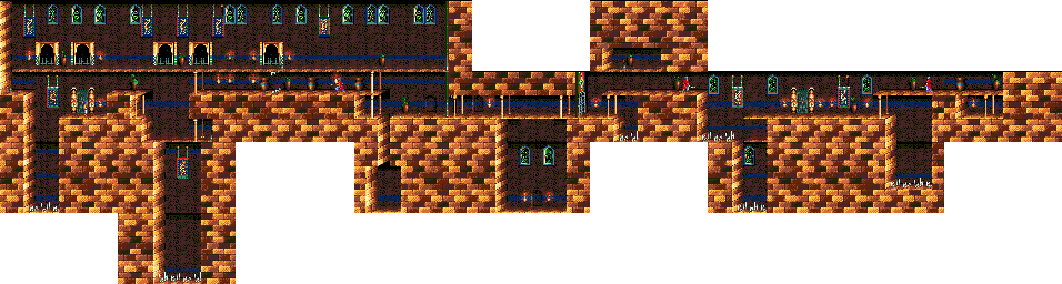 Thumbnail for a map of Level 14 for the Genesis game Prince Of Persia.