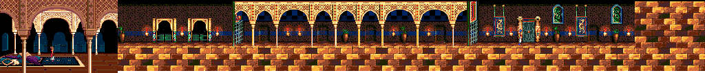 Thumbnail for a map of Level 17 for the Genesis game Prince Of Persia.