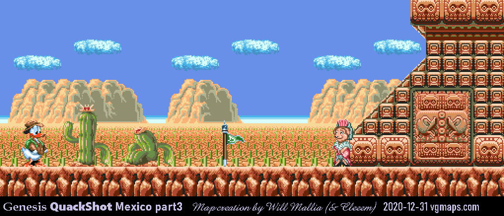 Thumbnail for a map of Mexico Part 3 for the Genesis game QuackShot: Starring Donald Duck.