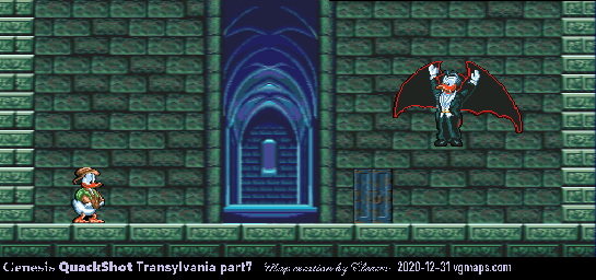 Thumbnail for a map of Transylvania Part 7 for the Genesis game QuackShot: Starring Donald Duck.