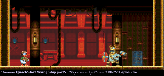 Thumbnail for a map of Viking Ship Part 5 for the Genesis game QuackShot: Starring Donald Duck.