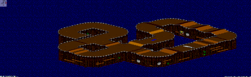 Thumbnail for a map of Bogmire - Division A Track 2 for the Genesis game Rock N' Roll Racing.
