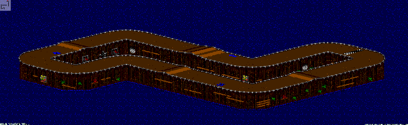 Thumbnail for a map of Bogmire - Division A Track 3 for the Genesis game Rock N' Roll Racing.