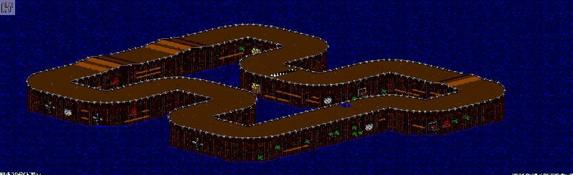 Thumbnail for a map of Bogmire - Division A Track 5 for the Genesis game Rock N' Roll Racing.