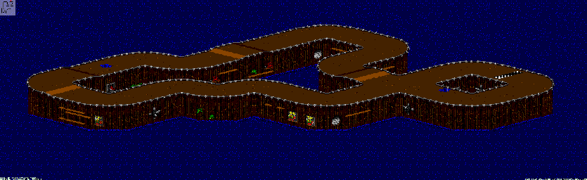 Thumbnail for a map of Bogmire - Division A Track 6 for the Genesis game Rock N' Roll Racing.